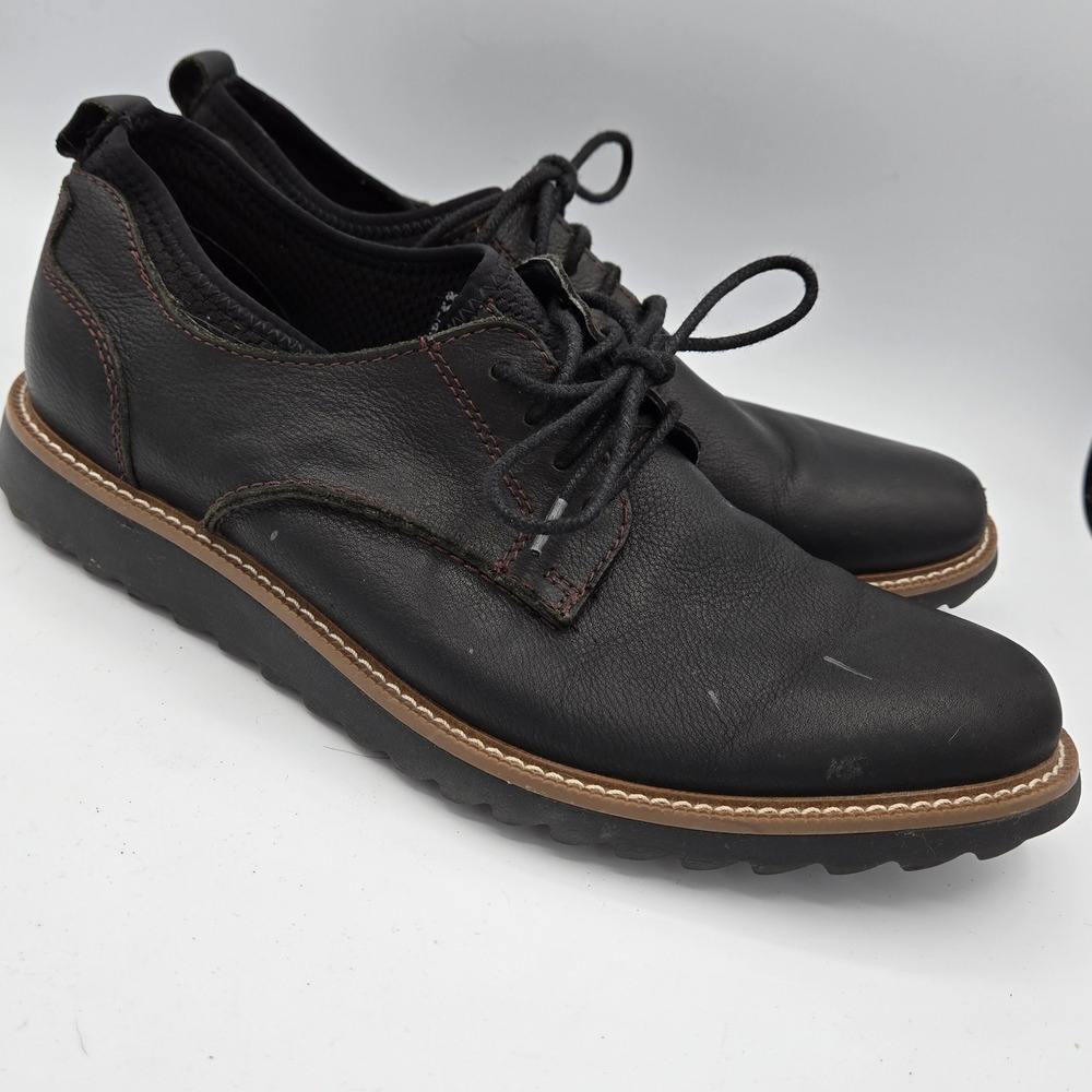 Dockers Mens Leather Dress Shoes Oxfords Lace Up Black Casual Comfort